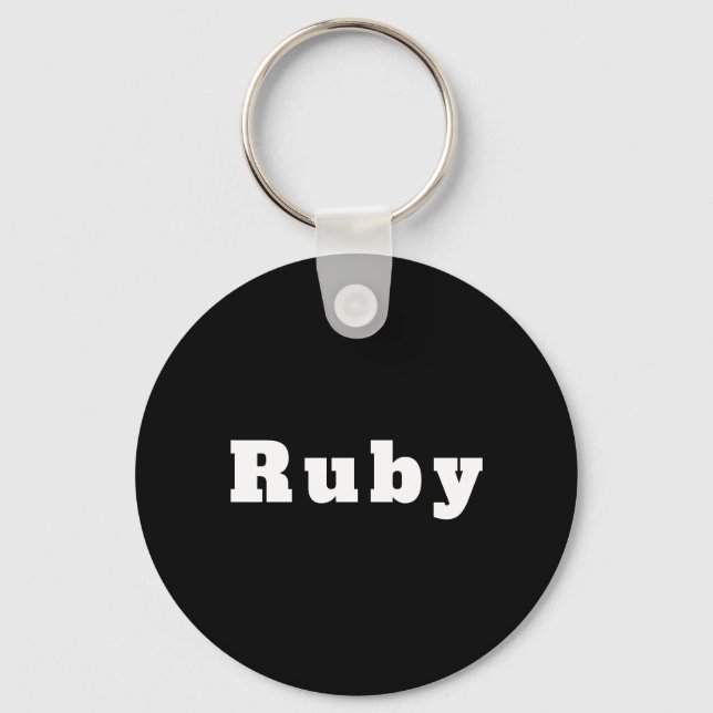 Schlüsselanhänger mit Namen Ruby Key Ring (Front)