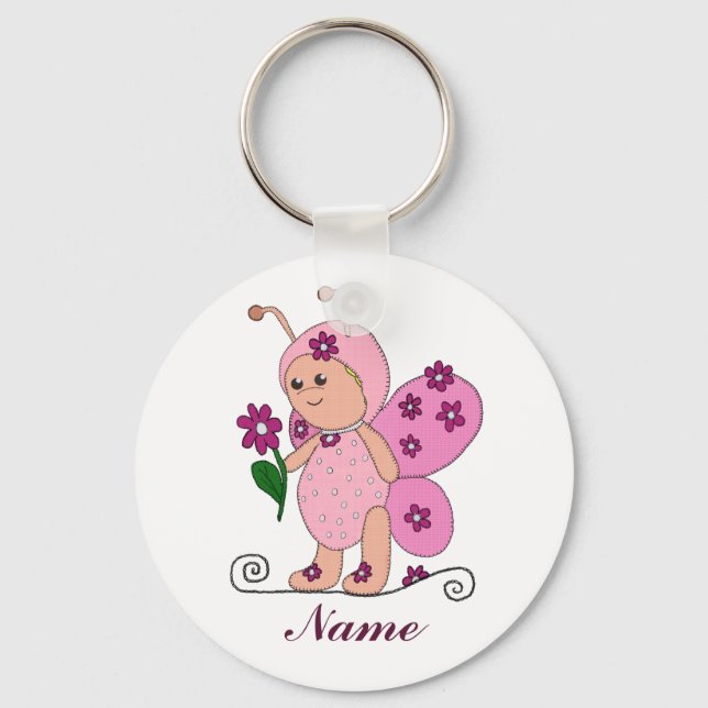 Schmetterling Rosa Key Ring (Front)