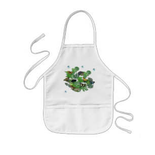Schmetterlinge mit Blätter, Regentropfen, Perlen Kids Apron