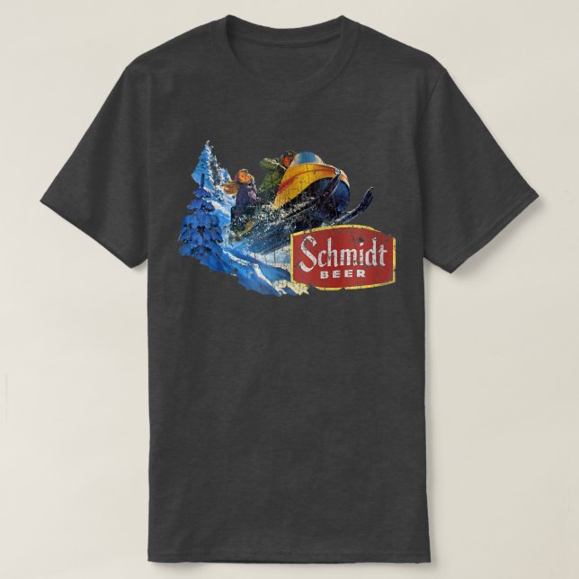 Schmidt Beer Snowmobile  T-Shirt (Design Front)