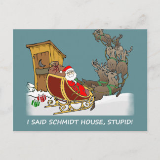 Schmidt House Funny Christmas Postcard