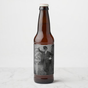 Schmitt & Schwanenfluegel Brewery Vintage Beer Bottle Label