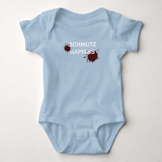 Schmutz Happens blue bab bodysuit (Front)