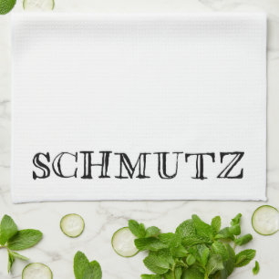 Schmutz Jewish Humour Tea Towel