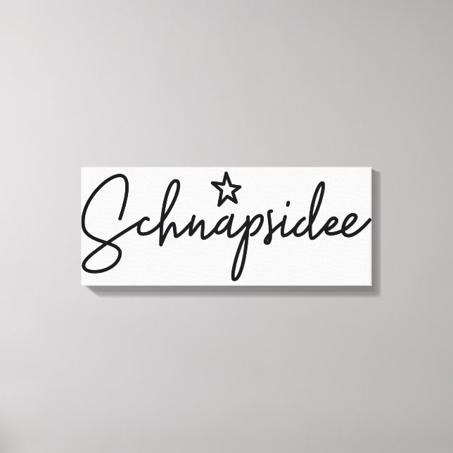 Schnapsidee, German Word, Booze Idea, German Canvas Print (Front)