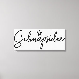 Schnapsidee, German Word, Booze Idea, German Canvas Print
