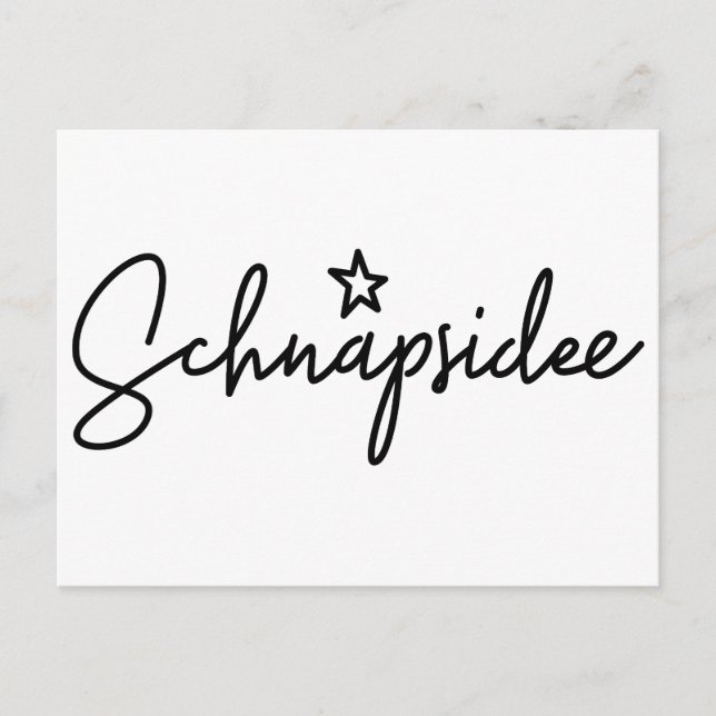 Schnapsidee, German Word, Booze Idea, German Holiday Postcard (Front)