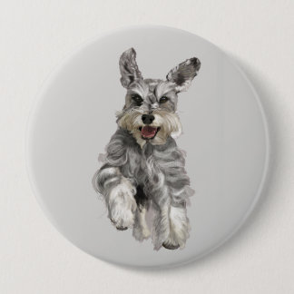 Schnauzer 10 Cm Round Badge