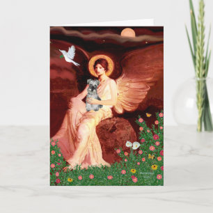 Schnauzer 1N - Seated Angel Card