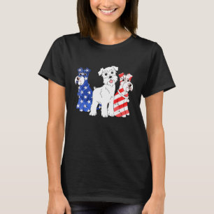 Schnauzer American Flag Patriotic 4th Of July T-Shirt