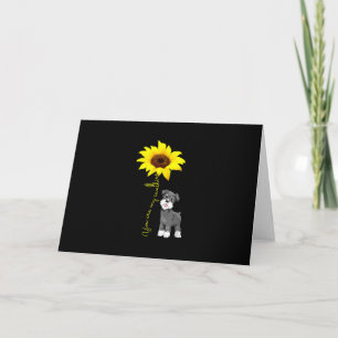 Schnauzer Are My Sunshine Sunflower Schnauzer Mum Holiday Card