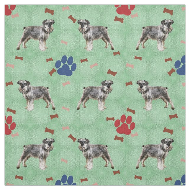 Schnauzer Art Fabric (Swatch)