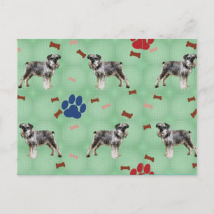 Schnauzer Art Postcard