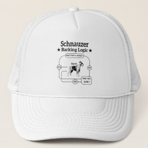 Schnauzer Barking Logic Cool Dog Pet Lover Sarcasm Trucker Hat