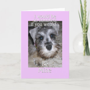 Schnauzer Be Mine Holiday Card