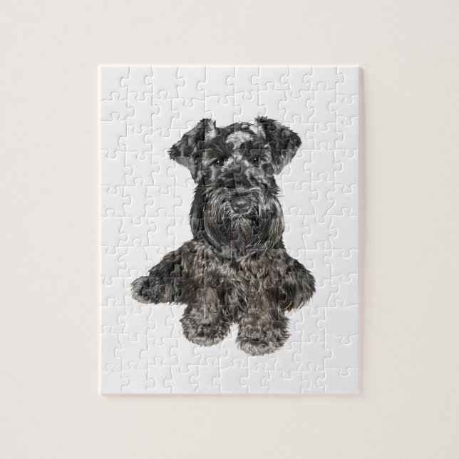 Schnauzer (black) jigsaw puzzle (Vertical)