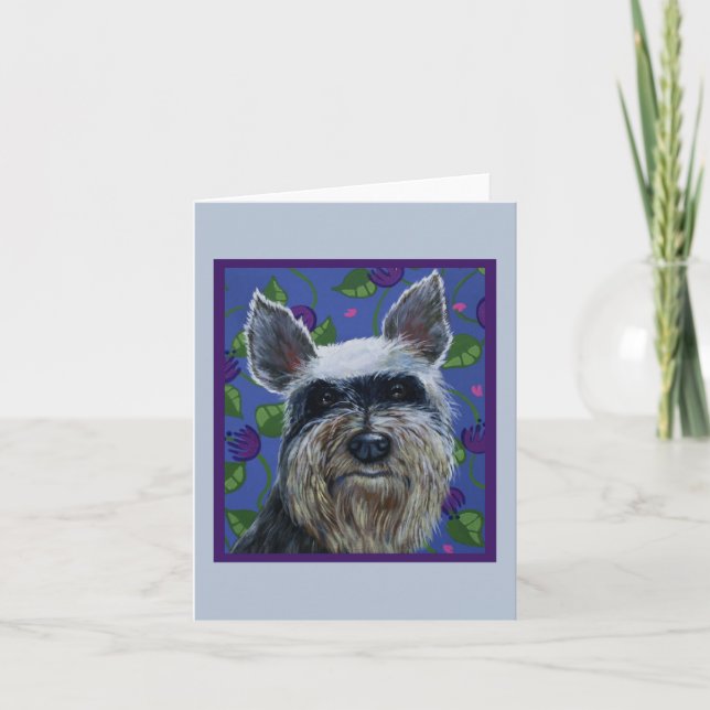 Schnauzer Blank Note Cards (Front)