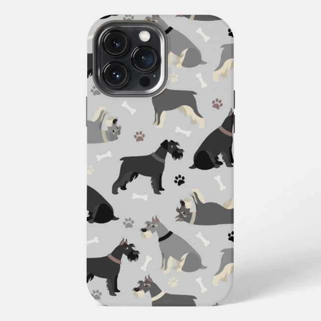 Schnauzer Bones and Paws Case-Mate iPhone Case (Back)