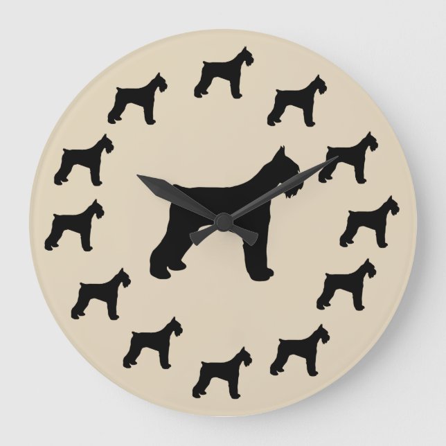 Schnauzer Breed Wall Decor Clock (Front)