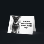 SCHNAUZER CAN'T BELIVE YOU ARE *60* BIRTHDAY CARD<br><div class="desc">THIS SWEET DOG IS JUST SO VERY SURPRISED THAT A FRIEND OR FAMILY MEMBER IS TURNING **60**  YOU CAN CHANGE THE VERSE ON THEM THIS CARD WELL. MAKE THEM YOUR OWN IF YOU WISH!!!!  THANKS FOR STOPPING BY ONE OF MY EIGHT STORES!</div>
