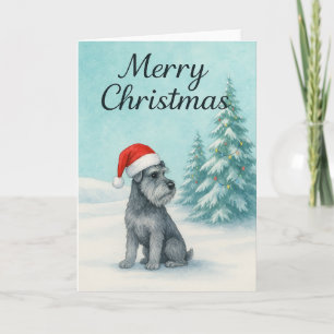 Schnauzer Christmas Card - Holiday Card