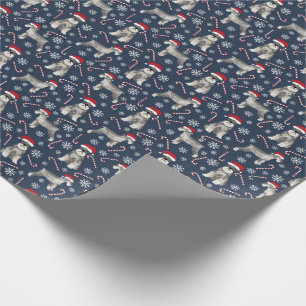 Schnauzer christmas dog wrapping paper