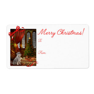 Schnauzer Christmas Gift Labels