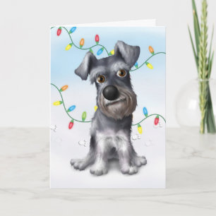 Schnauzer Christmas Holiday Card