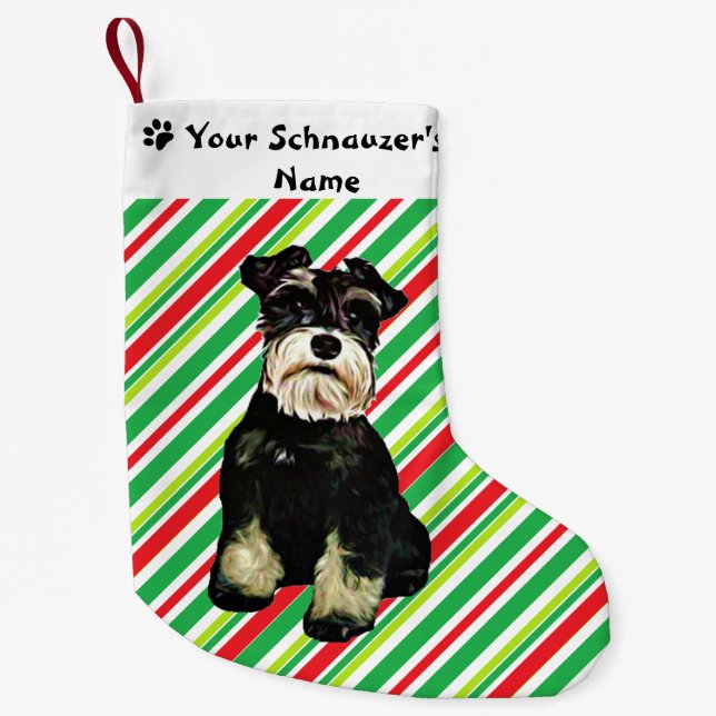 Schnauzer Christmas Stocking (Front)