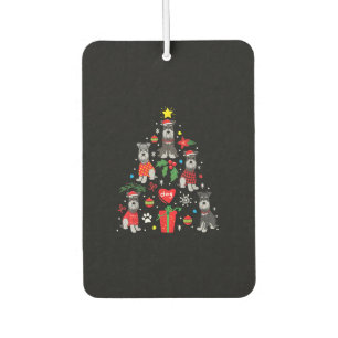 Schnauzer Christmas Tree Ornament Funny Pet Dog Car Air Freshener
