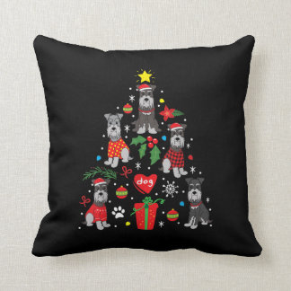 Schnauzer Christmas Tree Ornament Funny Pet Dog Cushion