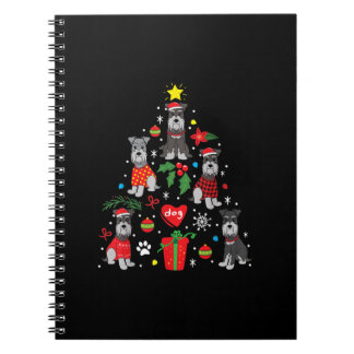 Schnauzer Christmas Tree Ornament Funny Pet Dog Notebook