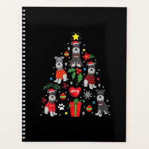 Schnauzer Christmas Tree Ornament Funny Pet Dog Planner