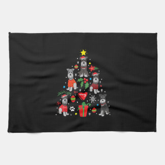 Schnauzer Christmas Tree Ornament Funny Pet Dog Tea Towel