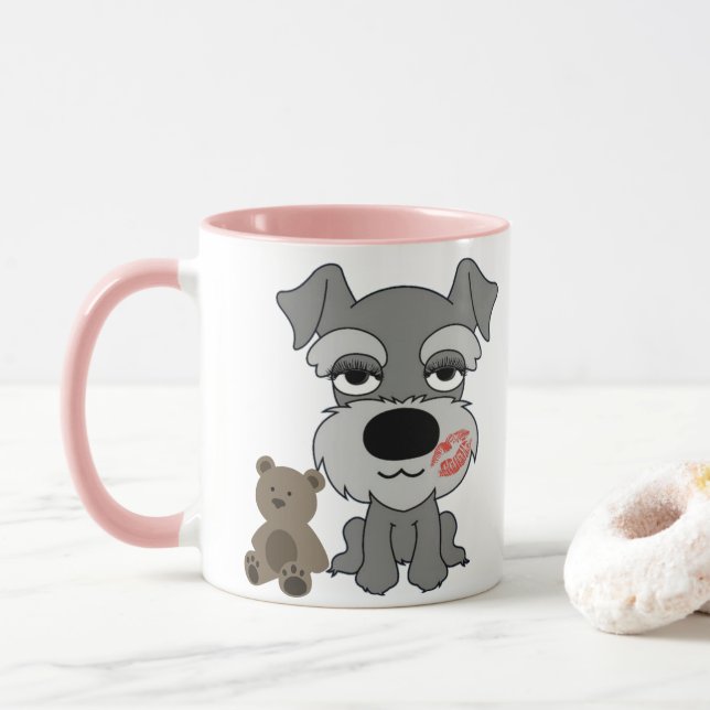 Schnauzer Coffee Mug (With Donut)