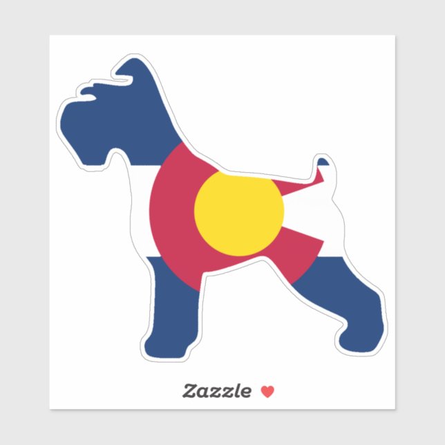 Schnauzer Colorado Flag (Sheet)