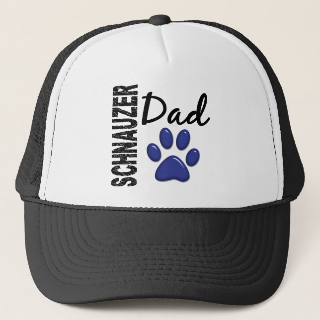 Schnauzer Dad 2 Trucker Hat (Front)