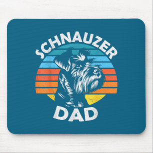 Schnauzer dad dog pet funny father's day vintage mouse mat