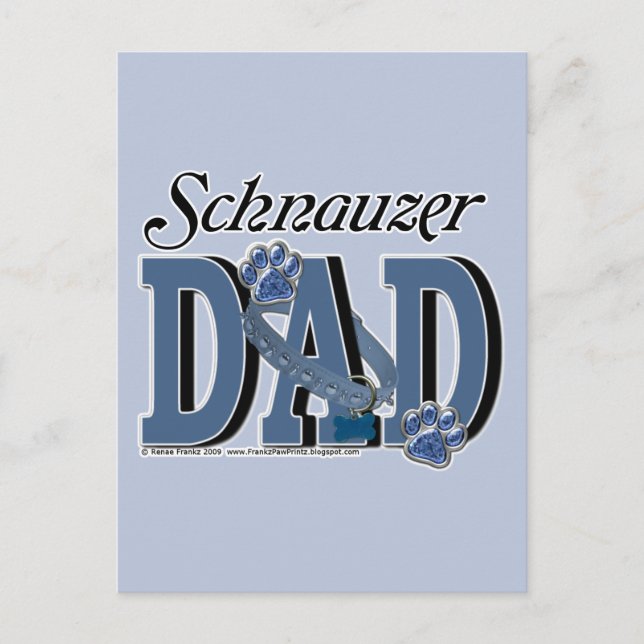 Schnauzer DAD Postcard (Front)