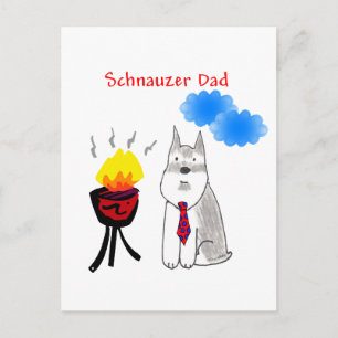 Schnauzer Dad Postcard