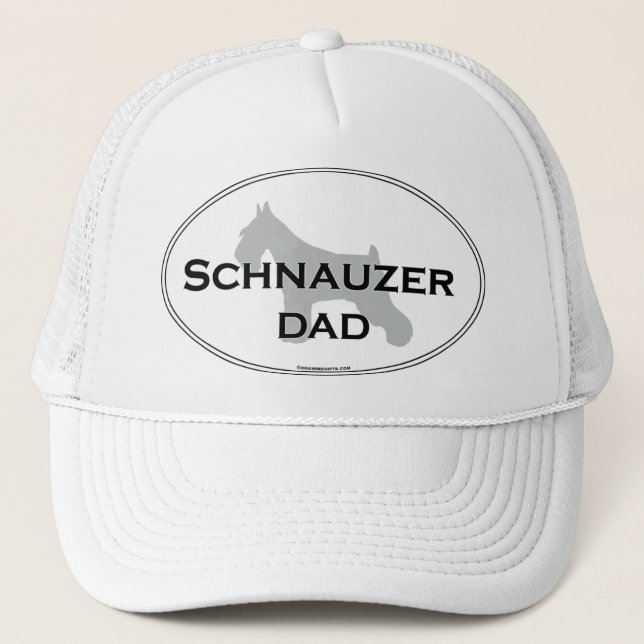 Schnauzer Dad Trucker Hat (Front)