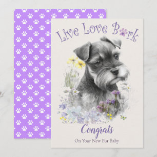 Schnauzer Dog Adoption, Gotcha Day Card