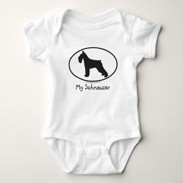 Schnauzer/Dog Baby Bodysuit (Front)