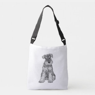 Schnauzer Dog Bag, Double Sided Crossbody Bag