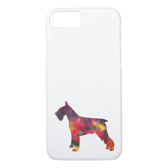 Schnauzer Dog Breed Geo Silhouette Multi Case-Mate iPhone Case (Back)