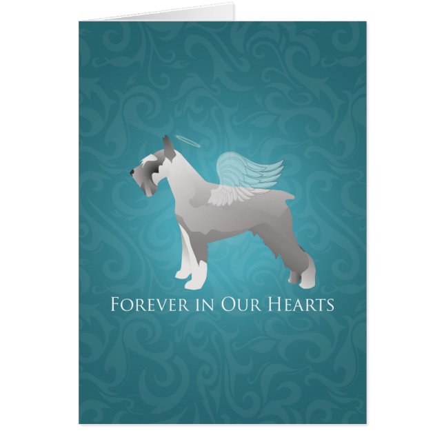 Schnauzer Dog Breed Pet Memorial Sympathy Card (Front)