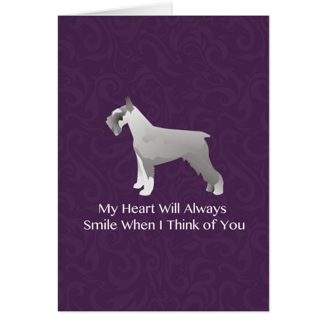 Schnauzer Dog Breed Thinking of You Card (Front)