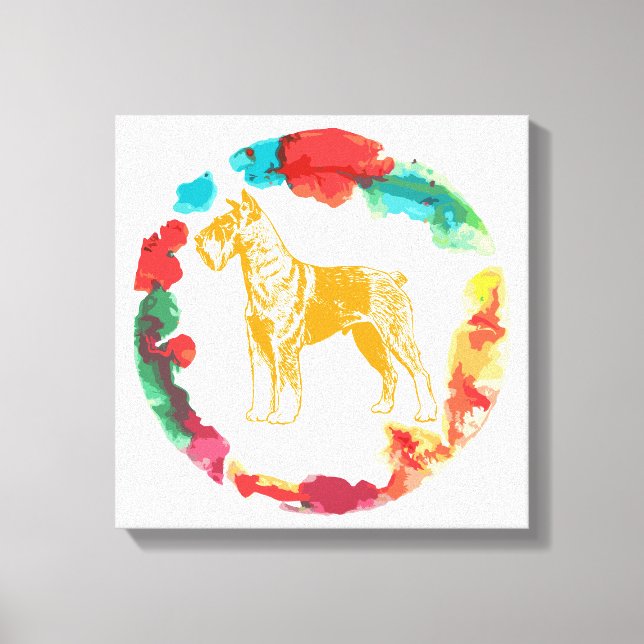 Schnauzer dog canvas print (Front)