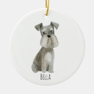 Schnauzer Dog Ceramic Tree Decoration