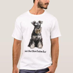 Schnauzer Dog Create Your Own Custom Text T-Shirt